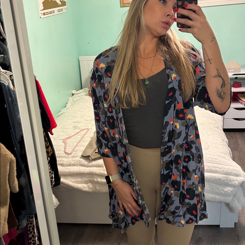 Floral Print Kimono Cardigan
